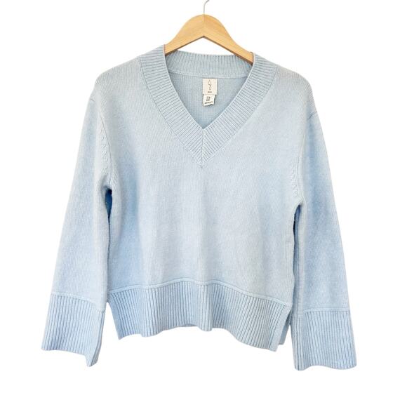 Joie Light Blue V Neck Sweater Sz M - Picture 1 of 4